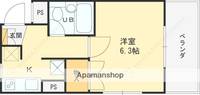 兵庫県西宮市西田町の賃貸マンションの間取り