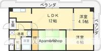 大阪府東大阪市西堤楠町3丁目の賃貸マンションの間取り