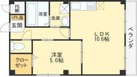 ラフィーネ久宝寺107号室の間取り