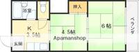ハイツ北之町B棟103の間取り