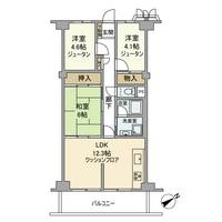 寝屋川東ファミリータウン西四番館の間取り