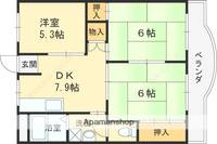 大阪府枚方市渚西2丁目の賃貸マンションの間取り