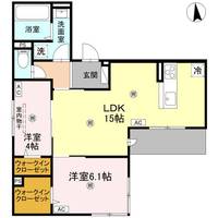 (仮称)DーROOM橋波東之町 西棟の間取り