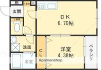 大阪府守口市大宮通1丁目の賃貸マンションの間取り