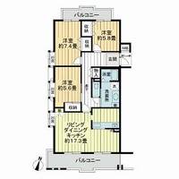 高槻・阿武山九番街東2号棟の間取り