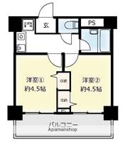 大阪府大阪市淀川区木川東4丁目の賃貸マンションの間取り