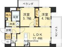 大阪府大阪市鶴見区今津南4丁目の賃貸マンションの間取り