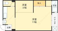 嶋川マンションの間取り