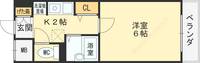 M・SUNRISE404号室の間取り