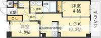 大阪府東大阪市神田町の賃貸マンションの間取り
