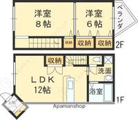 大阪府東大阪市友井3丁目(一戸建)の賃貸物件の間取り