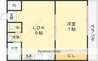 大阪府東大阪市下小阪5丁目の賃貸マンションの間取り