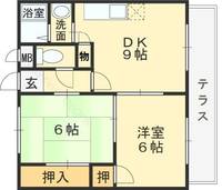 大阪府八尾市恩智北町4丁目の賃貸アパート102の間取り