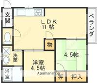 西岡ハイツの間取り