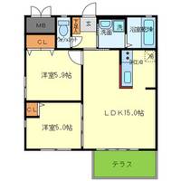 大阪府和泉市伯太町1丁目の賃貸アパートの間取り
