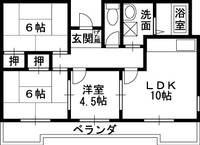 大阪府八尾市恩智北町3丁目の賃貸マンション406の間取り