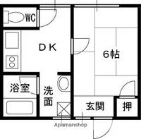 大阪府大阪市鶴見区鶴見2丁目の賃貸アパートの間取り
