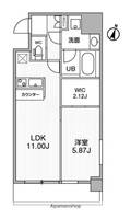 大阪府大阪市北区同心2丁目の賃貸マンションの間取り