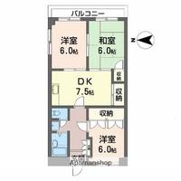 大阪府四條畷市岡山2丁目の賃貸マンションの間取り