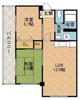 シャトウ高槻の間取り