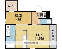 大阪府豊中市箕輪2丁目の賃貸アパートの間取り