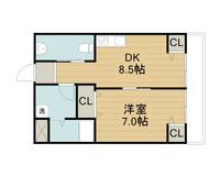 新栄プロパティー東大阪Ⅰ(旧グランドハイツクモン北館・南館)の間取り