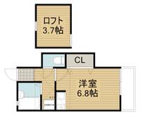 大阪府東大阪市加納2丁目の賃貸アパートの間取り