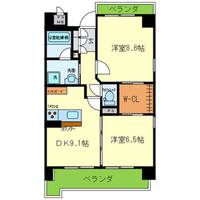 大阪府吹田市広芝町の賃貸マンションの間取り