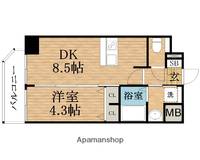 大阪府大阪市中央区島之内1丁目の賃貸マンションの間取り