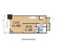 大阪府大阪市中央区博労町1丁目の賃貸マンションの間取り