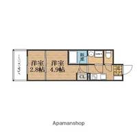 大阪府大阪市中央区安堂寺町1丁目の賃貸マンションの間取り