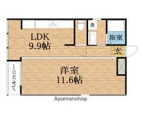 大阪府大阪市中央区森ノ宮中央2丁目の賃貸マンションの間取り