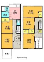 大阪府枚方市津田元町3丁目(一戸建)の賃貸物件の間取り