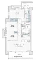 大阪府枚方市南楠葉1丁目の賃貸マンションの間取り