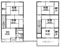 大阪府交野市私部1丁目(一戸建)の賃貸物件の間取り