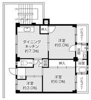 ビレッジハウス私部4号棟0307の間取り