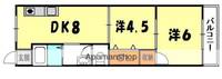 大阪府寝屋川市高柳3丁目の賃貸マンションの間取り