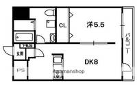大阪府寝屋川市香里新町の賃貸マンションの間取り