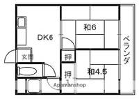 大阪府枚方市東船橋1丁目の賃貸アパートの間取り
