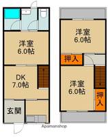 大阪府門真市舟田町(一戸建)の賃貸物件の間取り