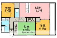 大阪府池田市畑4丁目の賃貸マンションの間取り