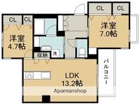 大阪府池田市五月丘1丁目の賃貸マンションの間取り
