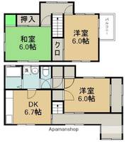 大阪府池田市荘園2丁目(一戸建)の賃貸物件の間取り