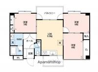 大阪府堺市北区百舌鳥本町1丁の賃貸マンションの間取り
