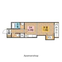 大阪府堺市堺区甲斐町西3丁の賃貸マンションの間取り