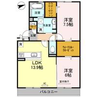 カーサ高善 B棟B103の間取り