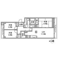 大阪府豊中市立花町3丁目の賃貸マンションの間取り