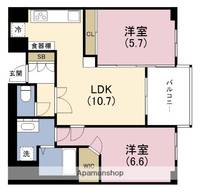 大阪府大阪市福島区福島6丁目の賃貸マンションの間取り