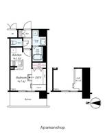 大阪府大阪市北区中津6丁目の賃貸マンションの間取り