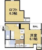 スカイフラット姫島の間取り